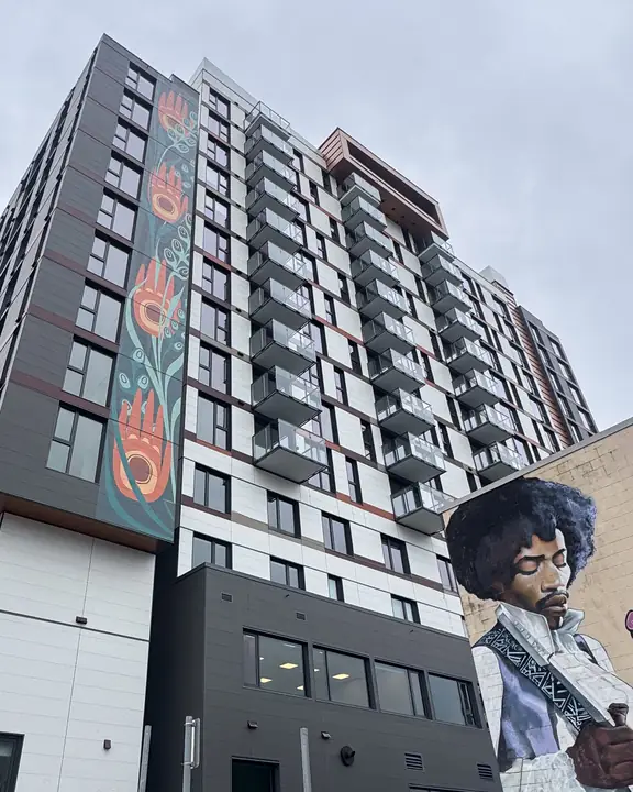Ceraclad siding — ceraclad high rise facade installation (Hastings, Vancouver)