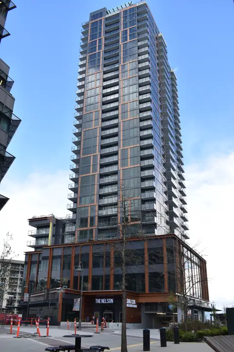 The Nelson: high-rise exterior cladding in New Westminster, BC by L2 Group — ACM & composite panels