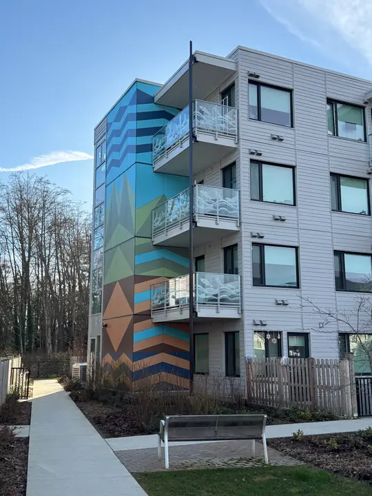 Xwmelch'sten Housing: mid-rise exterior cladding in West Vancouver, BC by L2 Group — Cementitious panels & planks