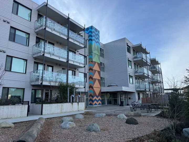 Fibre Cement siding — xwmelchsten plank system west vancouver (Xwmelch'sten Housing, West Vancouver)