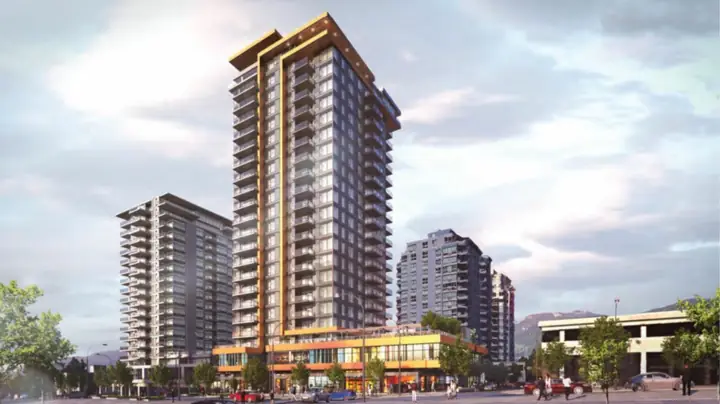 Elle rendering — high-rise cladding project in progress by L2 Group in North Vancouver