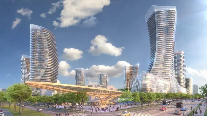 Oakridge rendering — high-rise cladding project in progress by L2 Group in Vancouver